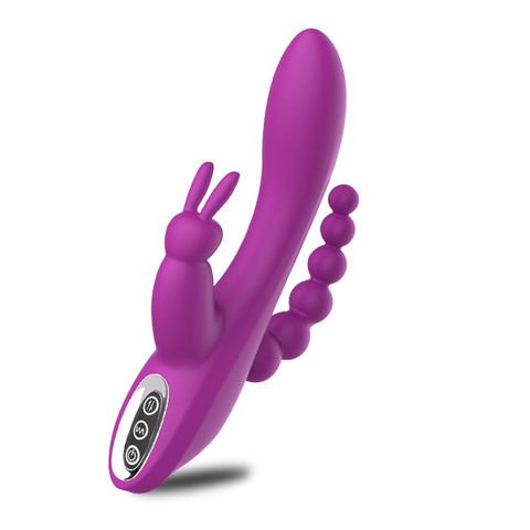 Loveangels Vibrating Triple Pleasure Rabbit purple