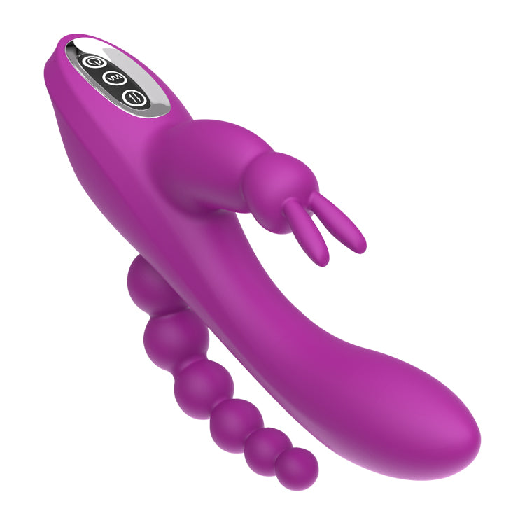 Loveangels Vibrating Triple Pleasure Rabbit purple