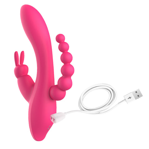 Loveangels Vibrating Triple Pleasure Rabbit charging