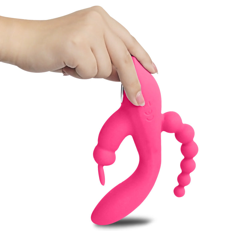 Loveangels Vibrating Triple Pleasure Rabbit pink flexible