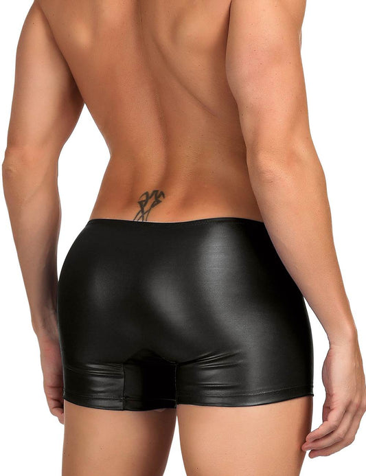 Loveangels Wet Look Pants with Zip Detail black back