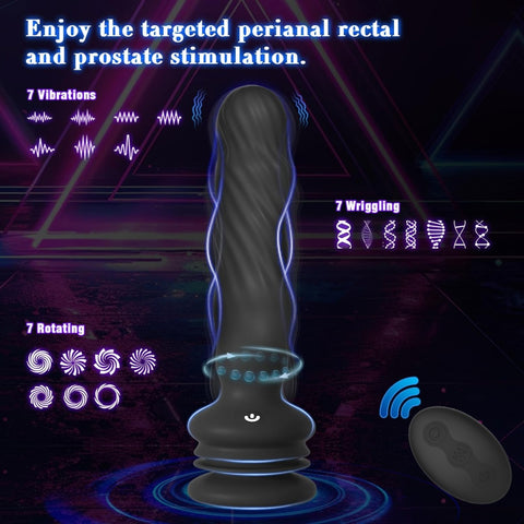 Loveangels Wriggling Prostate Vibrator With Remote Control Vibration Modes