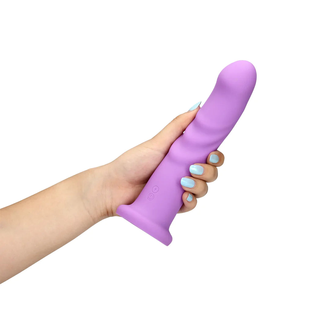 Loveline Ultra Soft Silicone Rotating G-Spot Vibrator in hand