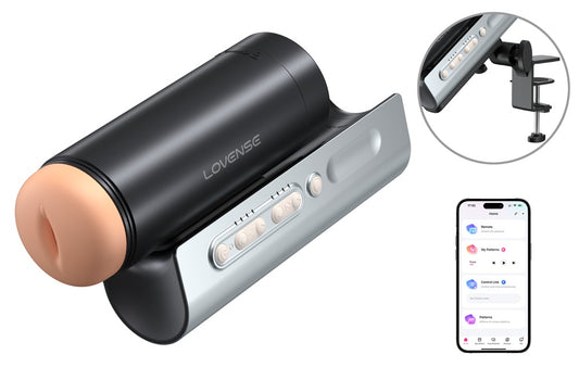 Lovense Solace Pro Automatic Thrusting Masturbator with App Control Stand