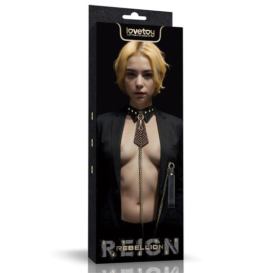 Lovetoy Rebellion Reign Collar And Leash box