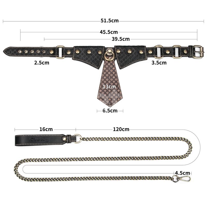 Lovetoy Rebellion Reign Collar And Leash size