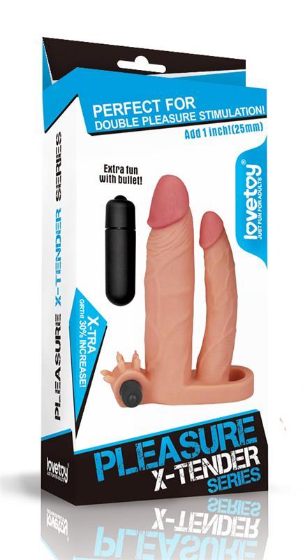 Lovetoy Vibrating Double Penis Sleeve box