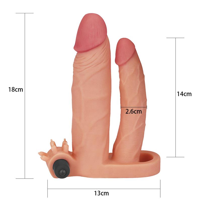 Lovetoy Vibrating Double Penis Sleeve size