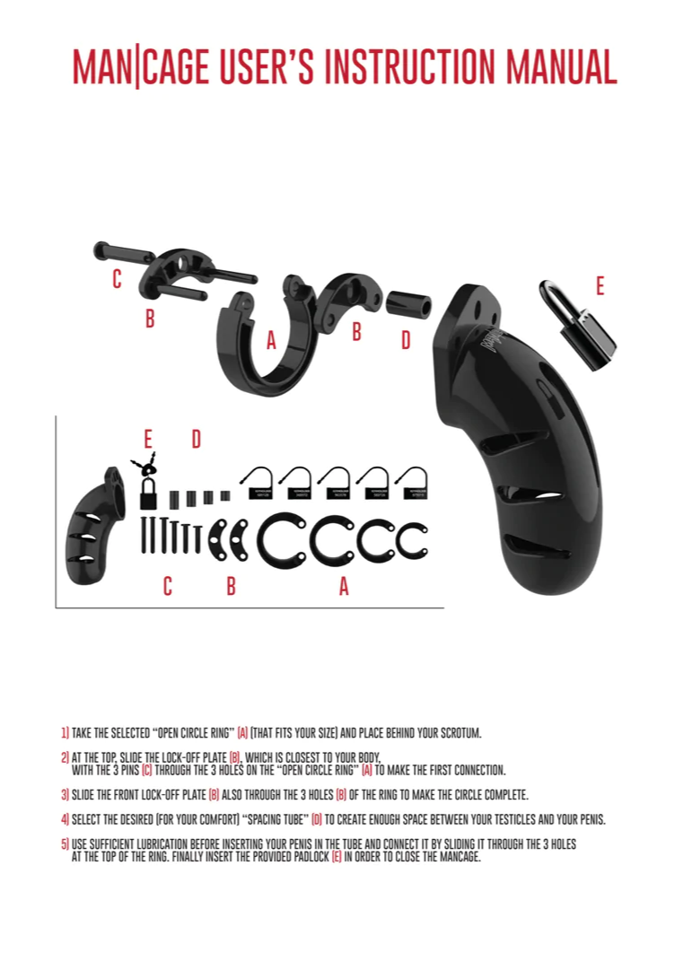 ManCage Model 13 manual