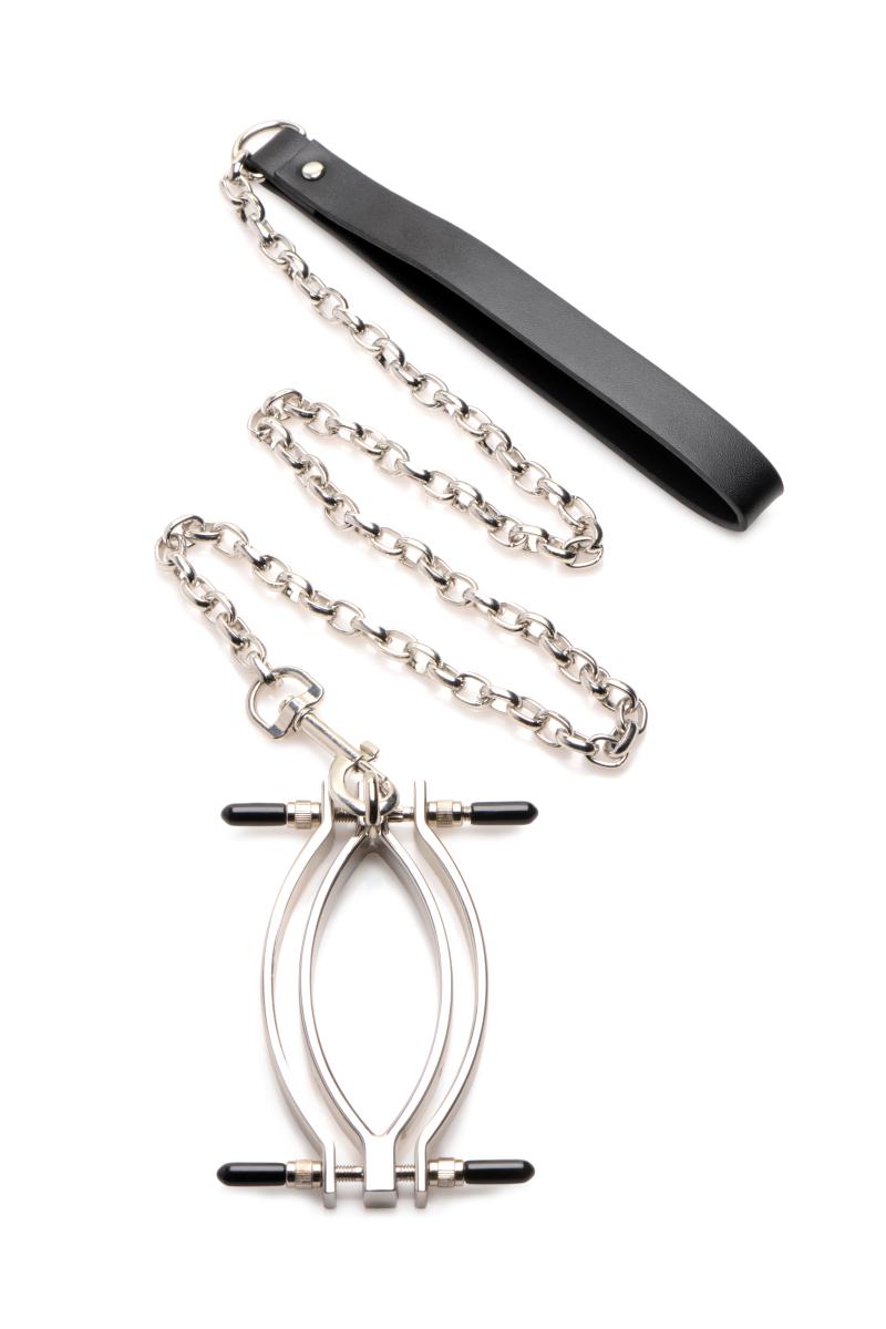 Master Series Adjustable Pussy Tugger With Chain