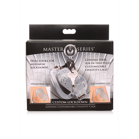 Master Series Custom Lockdown Lockable Adjustable Chastity Cage box