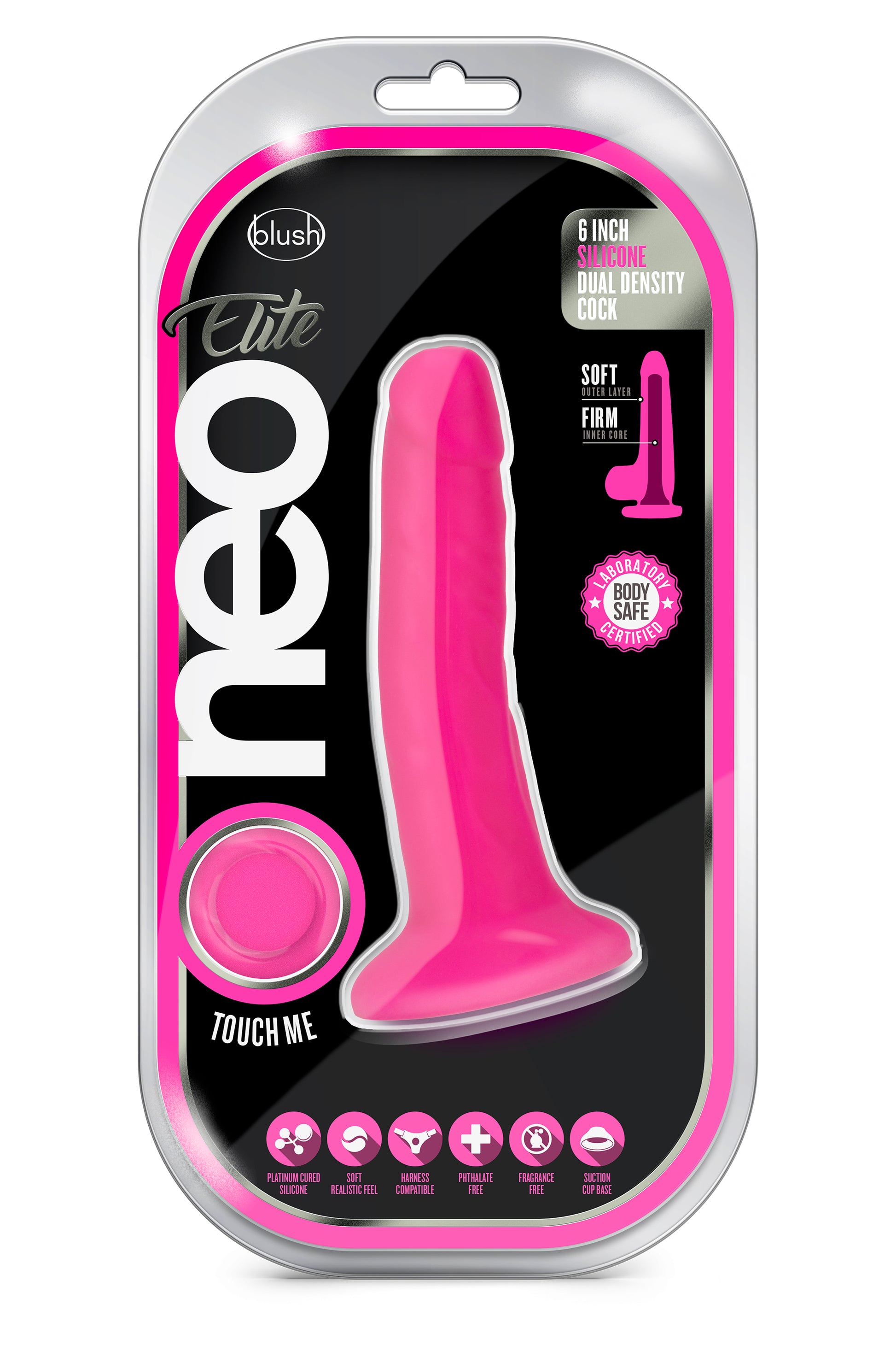 Neo Elite 6 Inch Neon Cock packaging