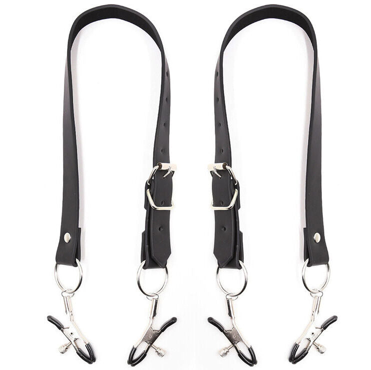 OHMAMA Fetish - Labia Clamps With Leg Straps