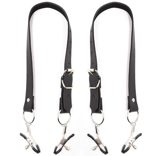 OHMAMA Fetish - Labia Clamps With Leg Straps