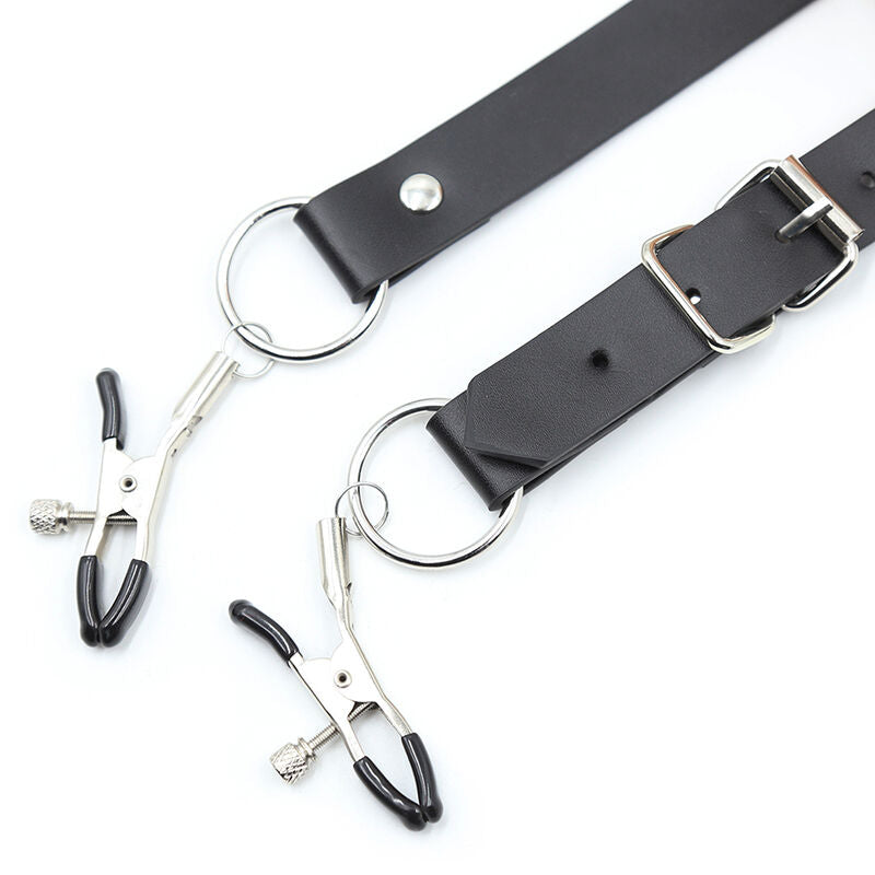 OHMAMA Fetish - Labia Clamps With Leg Straps closeup