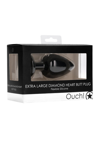 Ouch Diamond Heart Butt Plug Extra Large