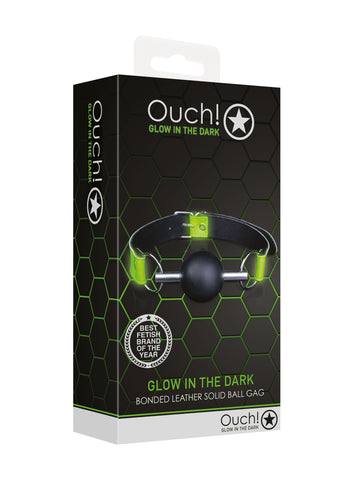 Ouch! Solid Ball Gag - Glow in the Dark