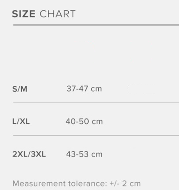 Obsessive men size chart