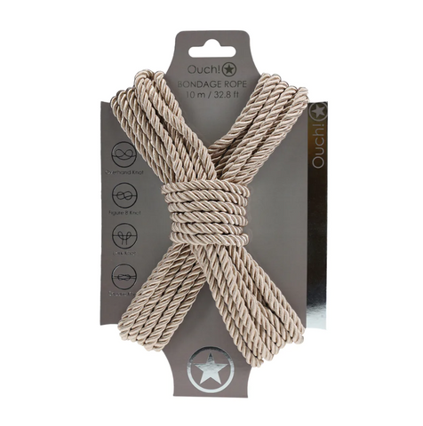 Ouch! 10m Polyester Bondage Rope gold