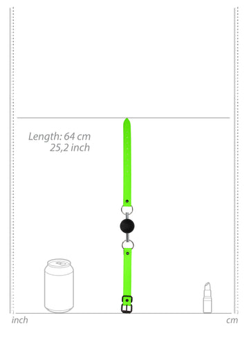 Ouch! Glow in the Dark Ball Gag size