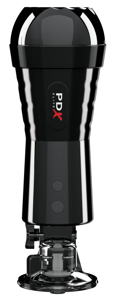 PDX Elite Cock Compressor Vibrator With Stand standing