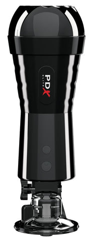 PDX Elite Cock Compressor Vibrator With Stand standing