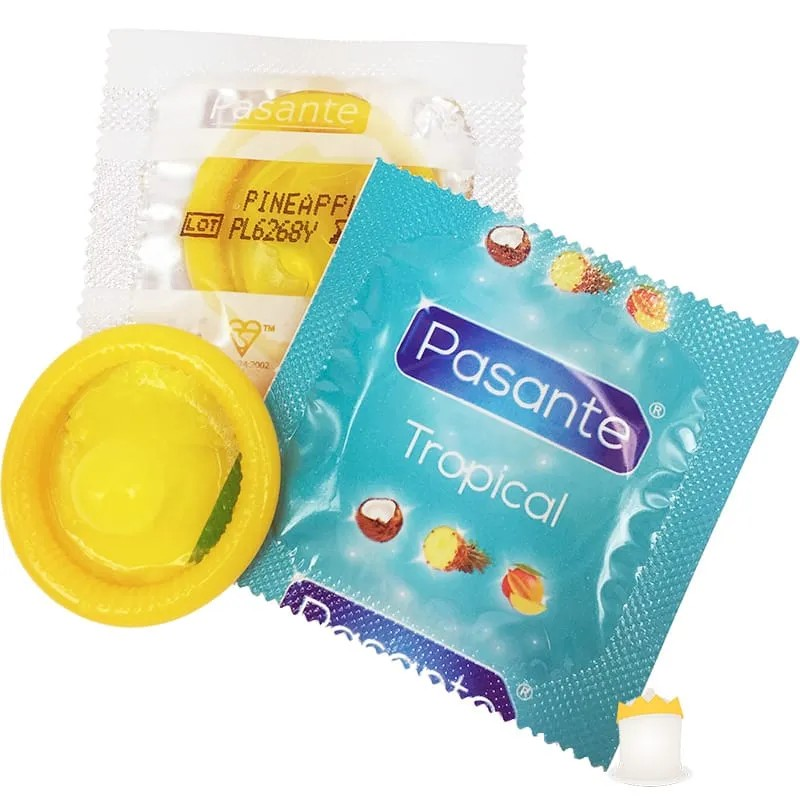 Pasante Tropical Condoms 144 Pcs single condom pineapple