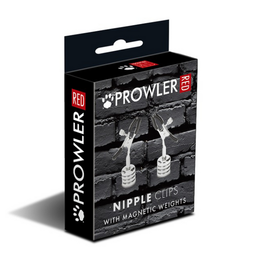 Prowler RED Nipple Clamps With Magnetic Weights box