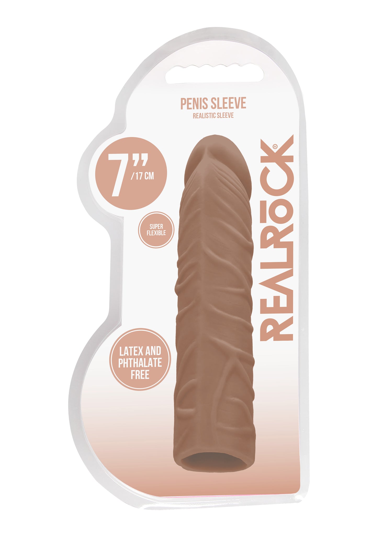 RealRock Penis Sleeve 7" / 17 cm Tan