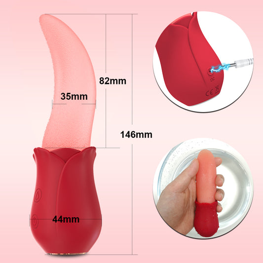 Loveangels Rechargeable Silicone Vibrating Tongue