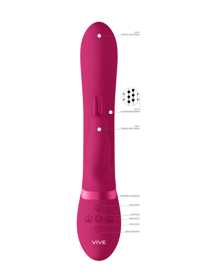 Vive Amoris Thrusting Rabbit Vibrator Stimulating Beads