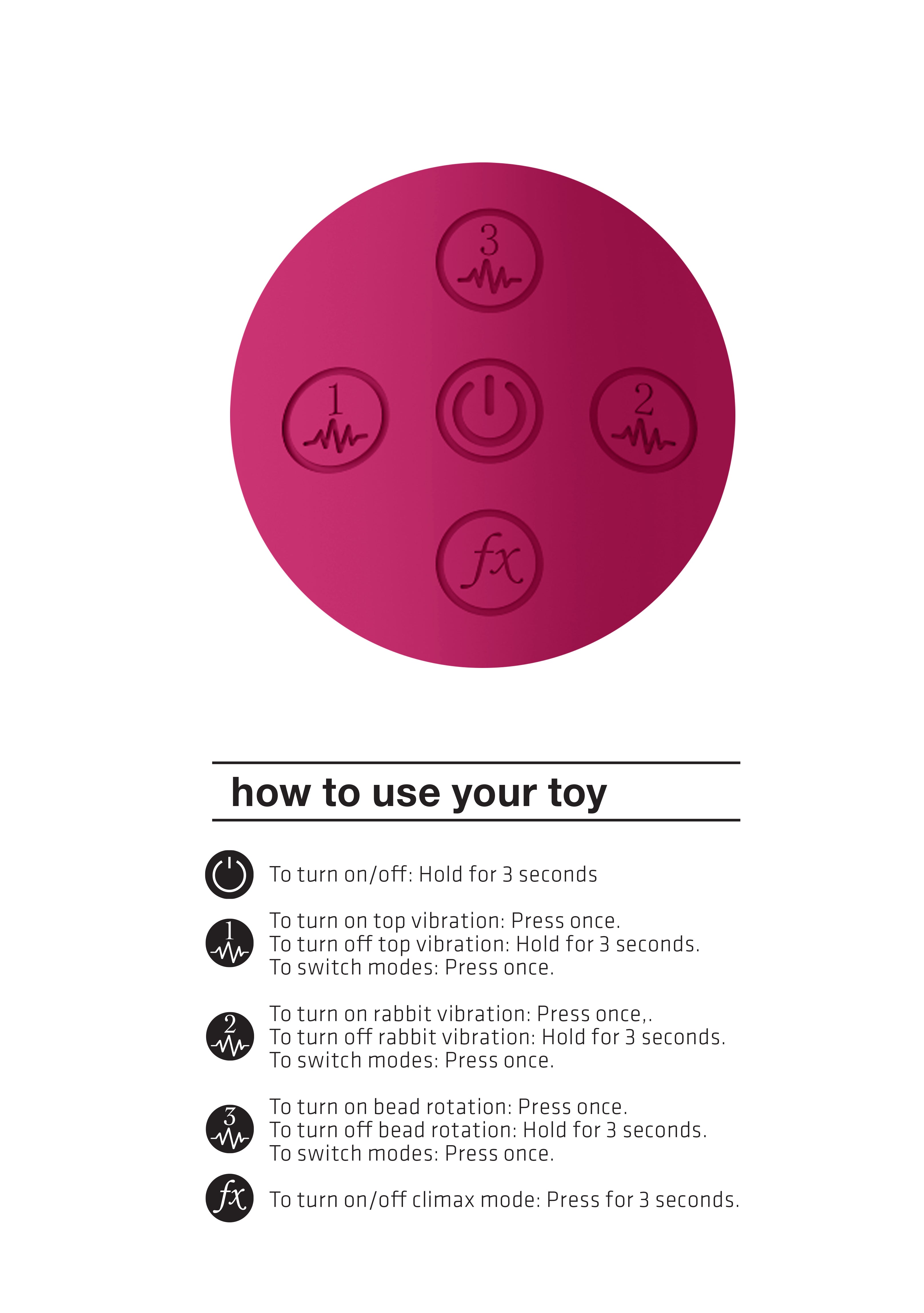 Vive Amoris Thrusting Rabbit Vibrator Stimulating Beads