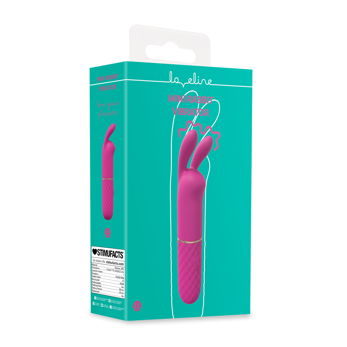 Loveline Mini Rabbit Vibrator - Pink