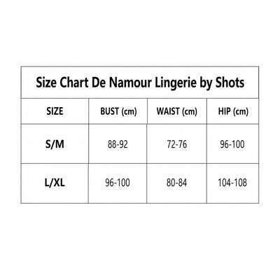 De Namour Lingerie by Shots Sheer Lace Babydoll With Thong L/XL