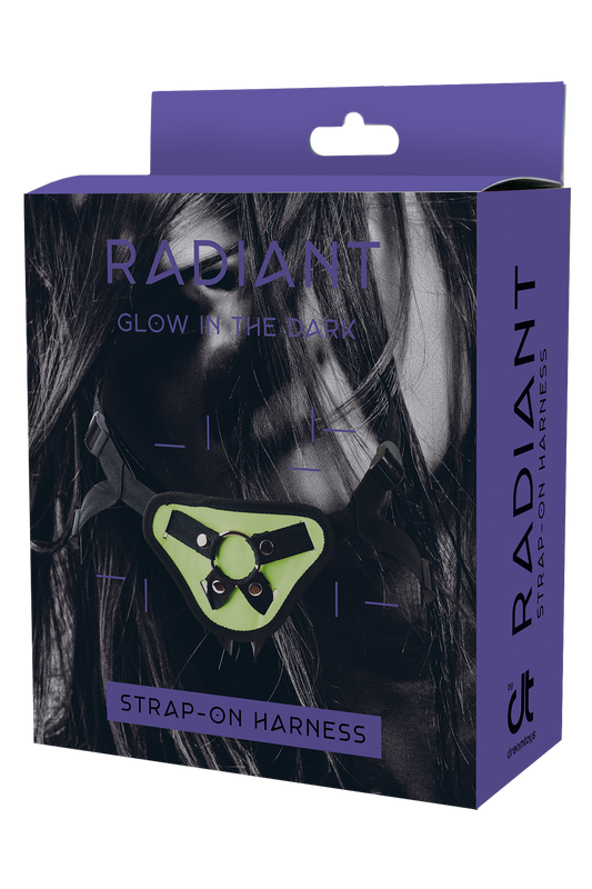 Radiant Glow In The Dark Strap On Harness box green