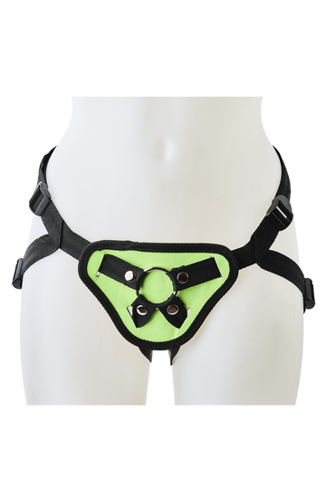 Radiant Glow In The Dark Strap On Harness green