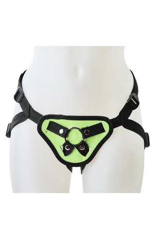 Radiant Glow In The Dark Strap On Harness green