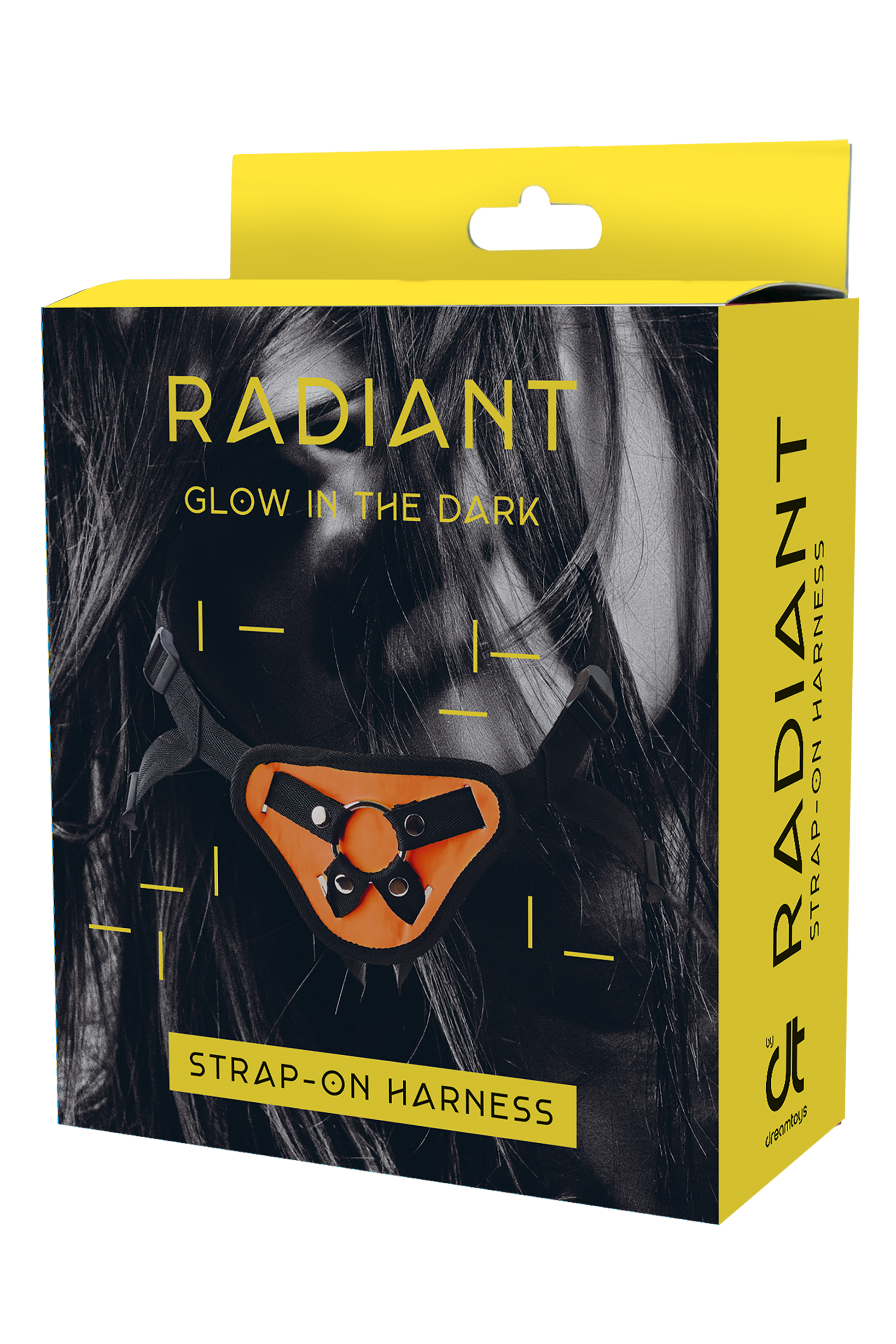 Radiant Glow In The Dark Strap On Harness box orange