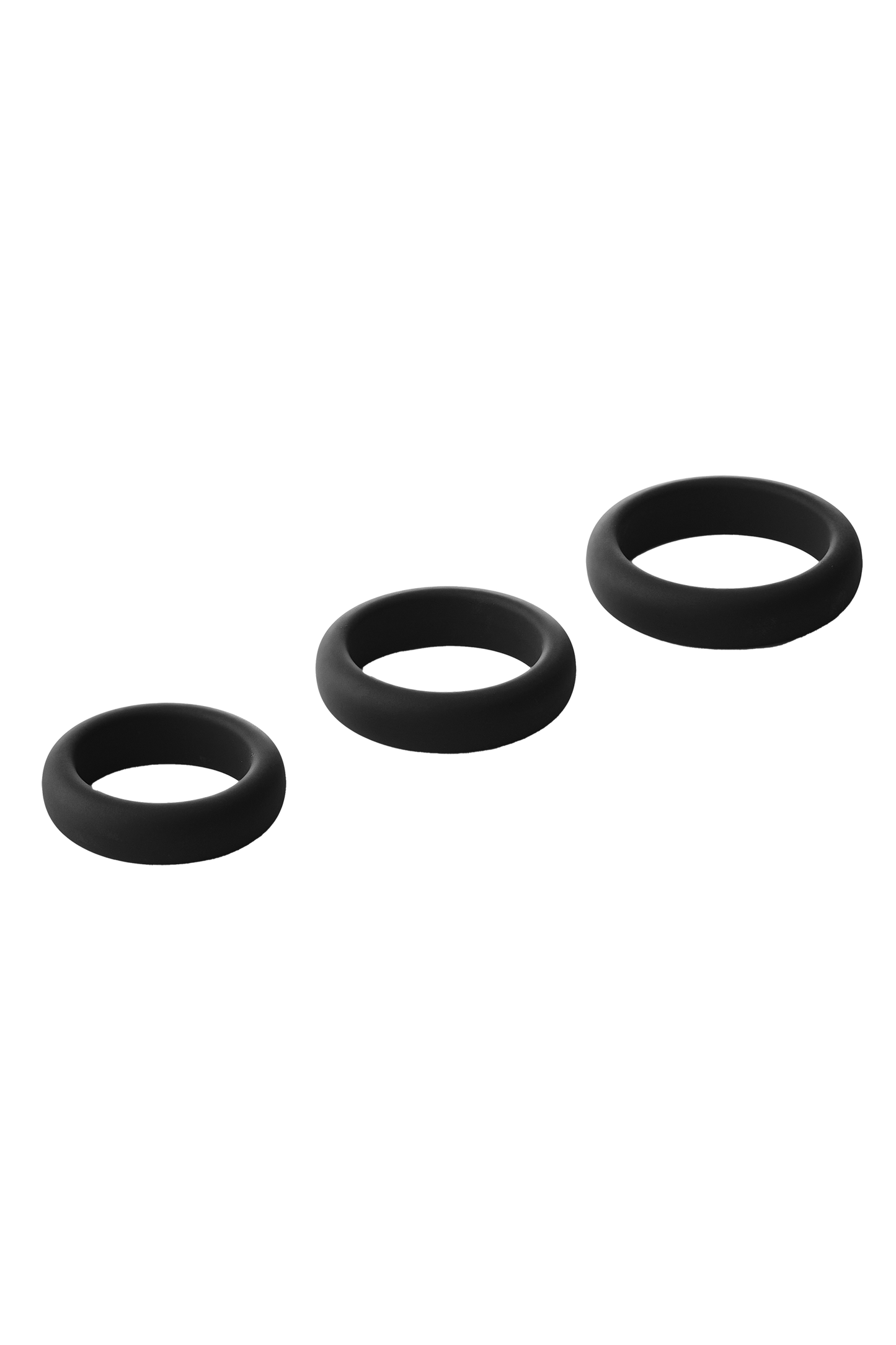 Ramrod Smooth Silicone Cock Ring 3pk