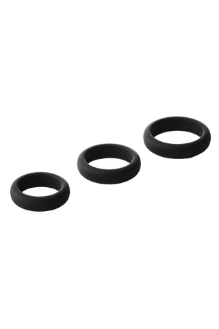 Ramrod Smooth Silicone Cock Ring 3pk