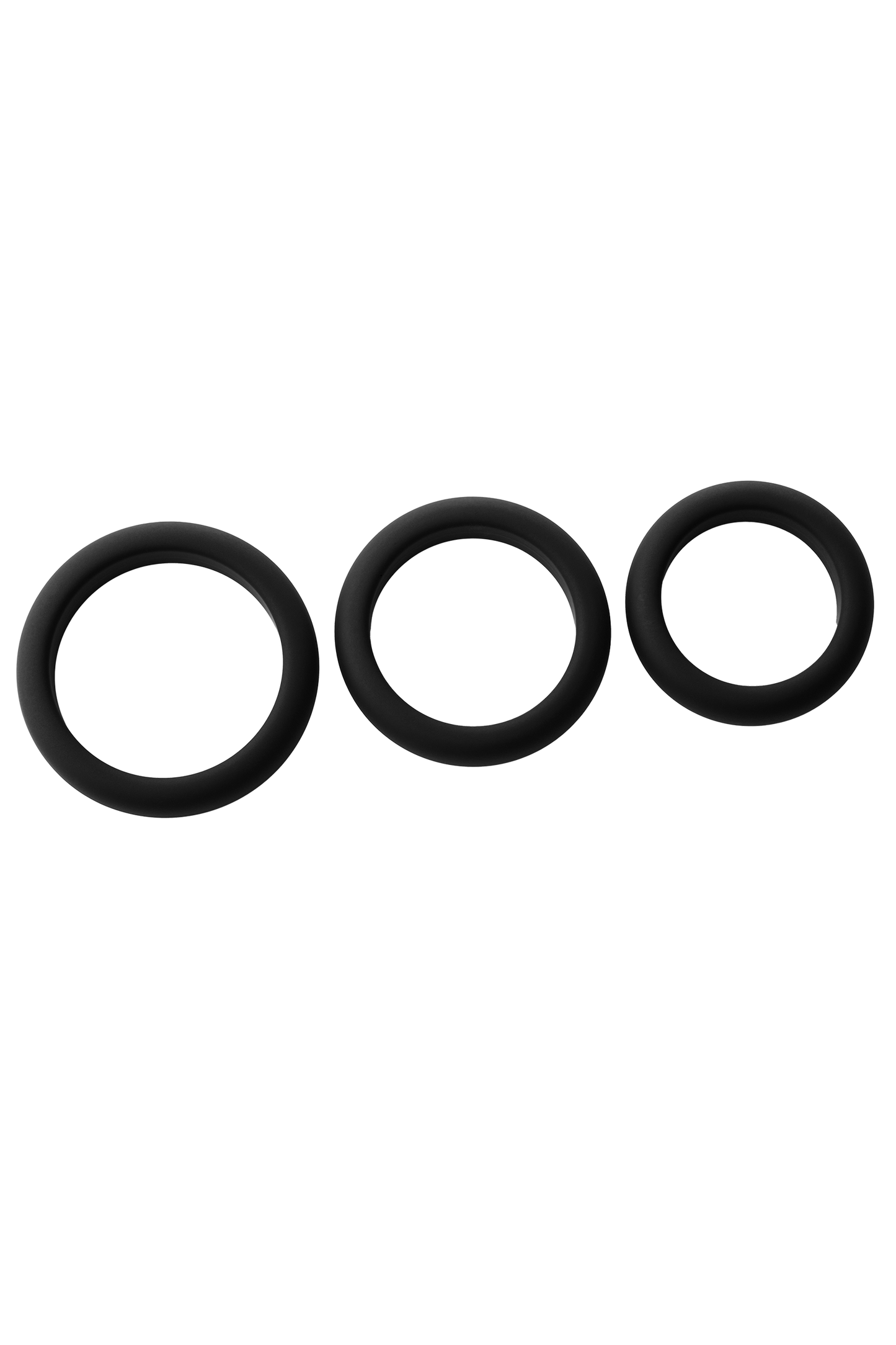 Ramrod Smooth Silicone Cock Ring 3pk