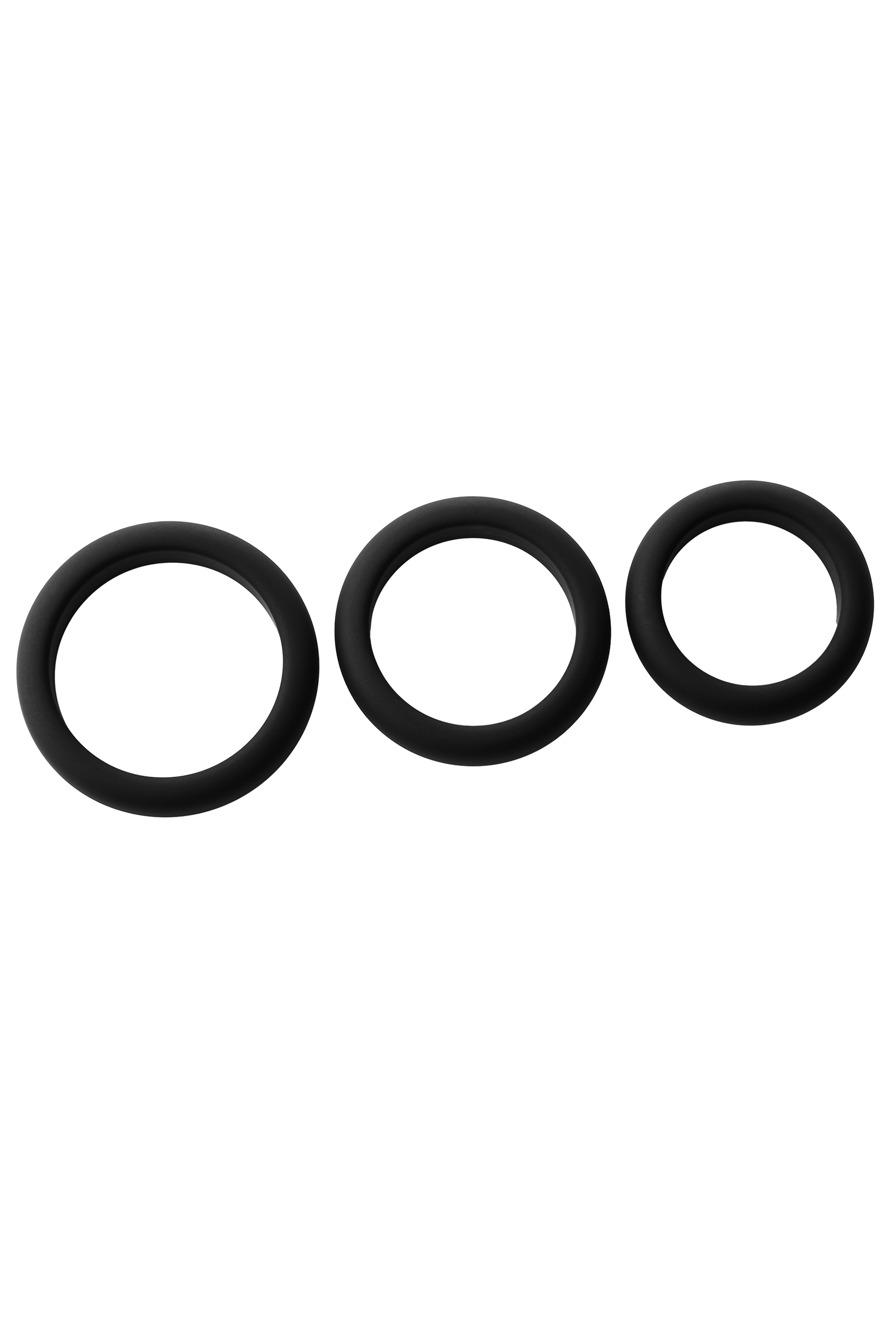 Ramrod Smooth Silicone Cock Ring 3pk