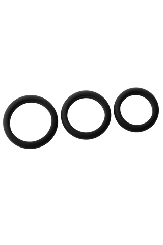 Ramrod Smooth Silicone Cock Ring 3pk