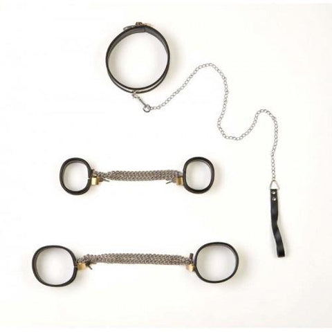 Rapture 5pc Stainless Steel Bondage Set top view