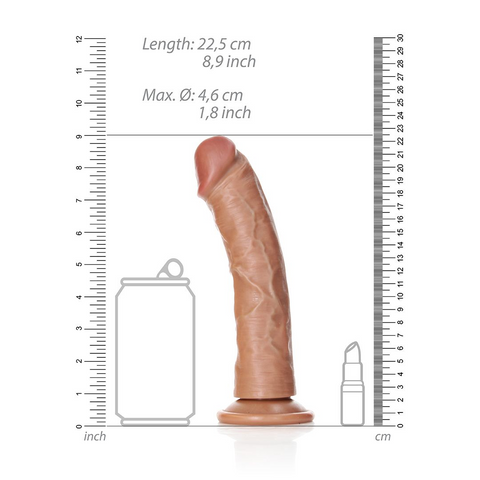 RealRock 8 Inch Curved Dildo size