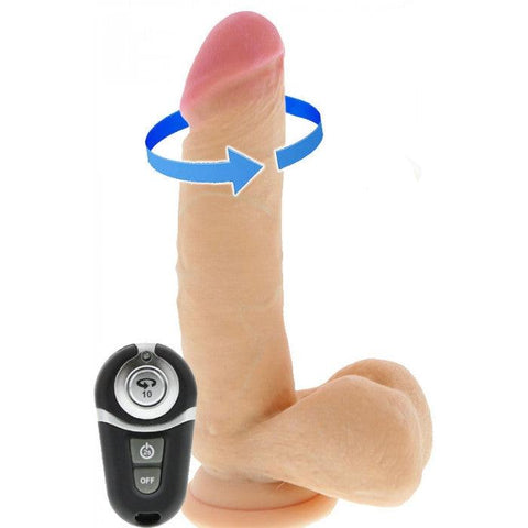 Realstuff 7.5 Inch Rotating Dildo With Remote