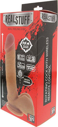 Realstuff 7.5 Inch Rotating Dildo With Remote box