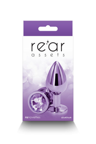 Rear Assets Metal Butt Plug Purple Medium box