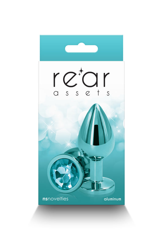 Rear Assets Metal Butt Plug Teal Medium box