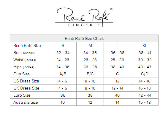 Rene Rofe size chart